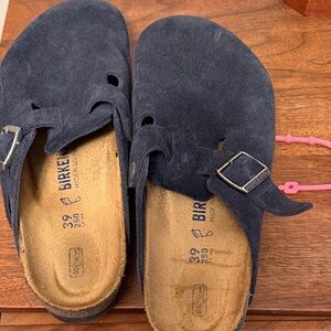 Birkenstock Navy Blue Mules